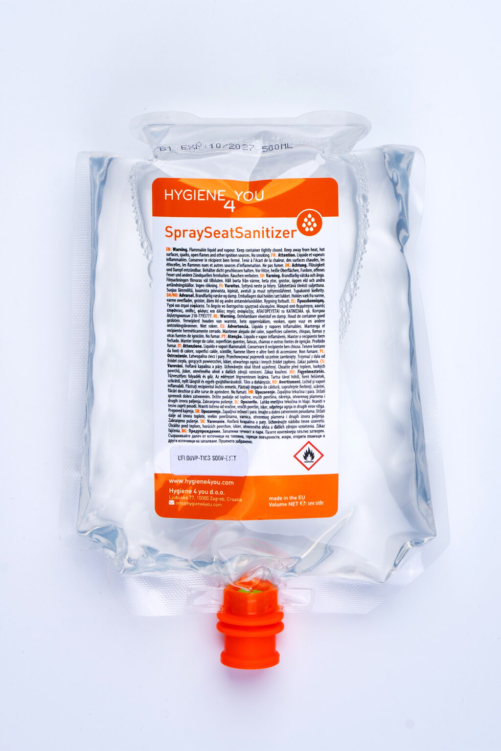 spray seat sanitizer 500ml refill
