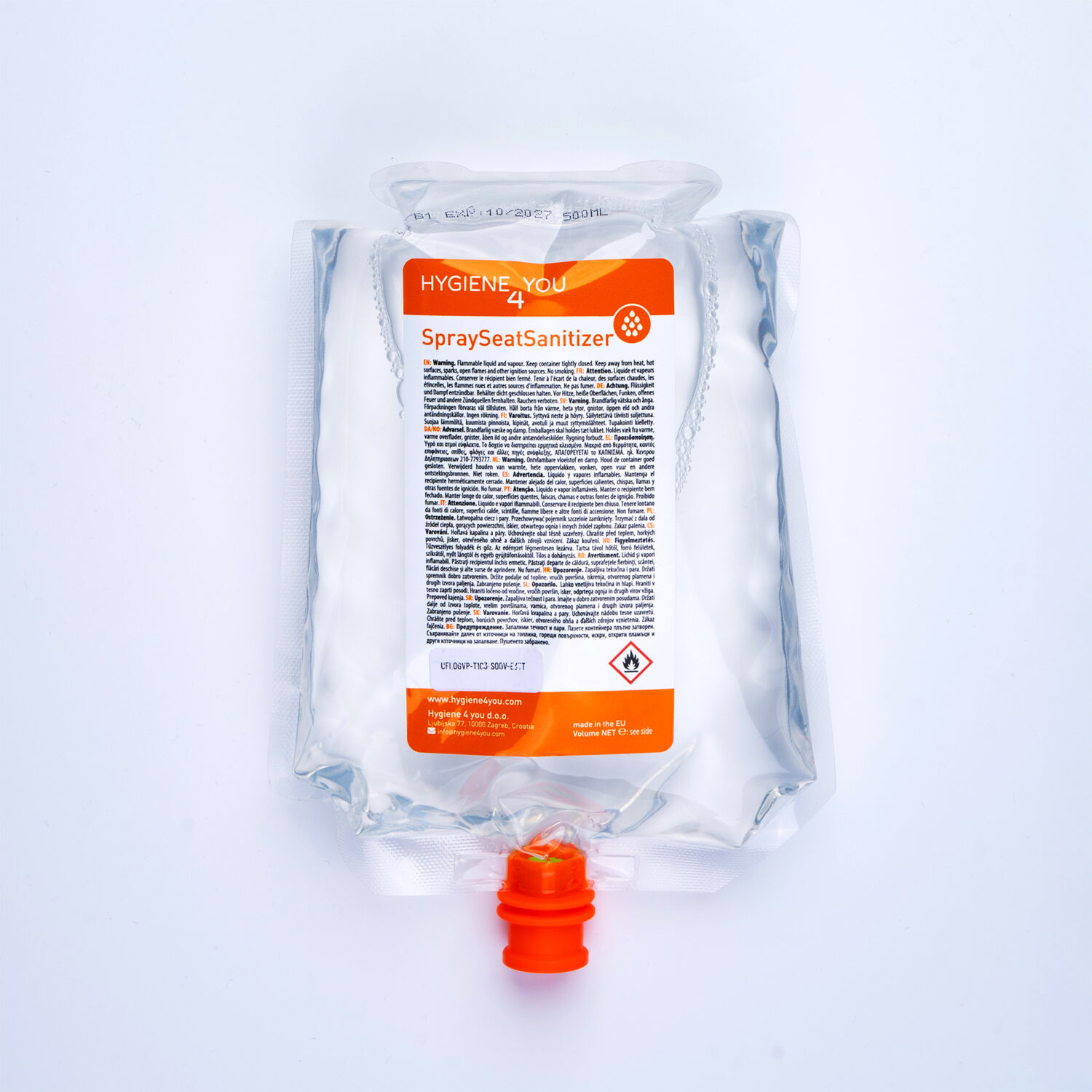 spray seat sanitizer 500ml refill